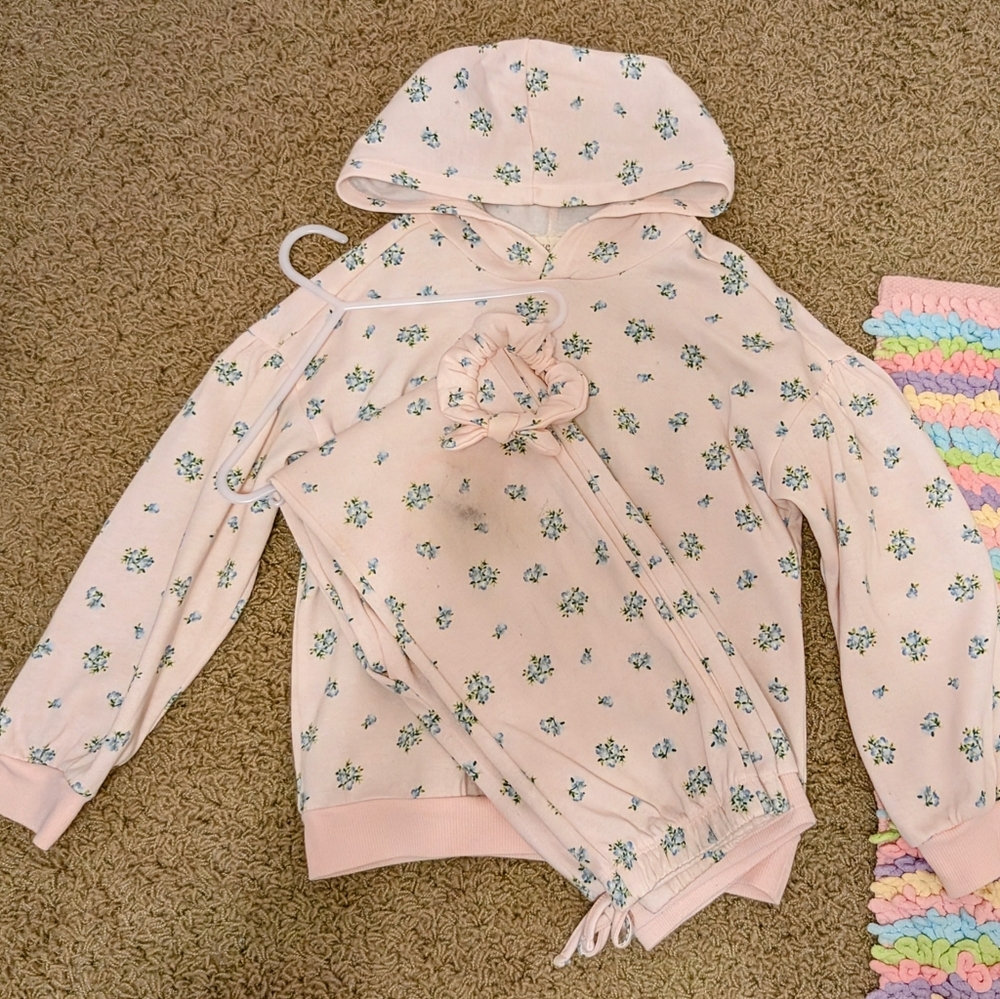 Matching Girl's Casual Floral Matching Set